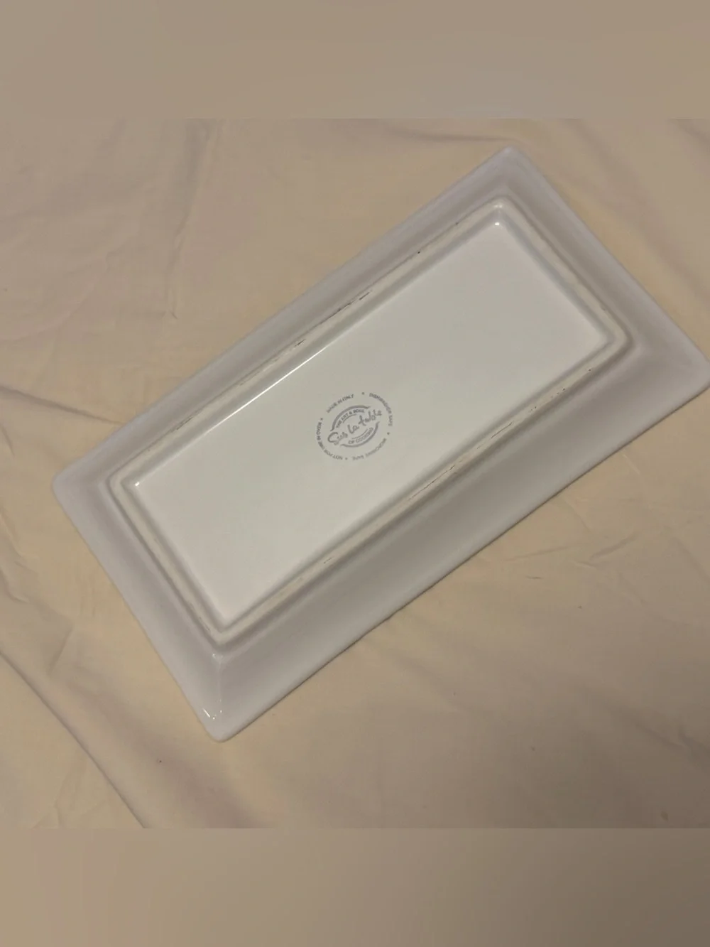 Sur La Table White Ceramic Platter Made in Italy